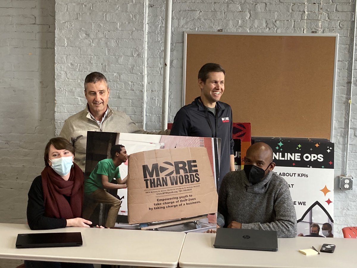 Peter Civitello (@pvcivitello) on Twitter photo A great visit for@MeridenK12 to More Than Words a nonprofit youth organization in Boston that services at risk youth helping them learn life and job skills.<a href="/BronkMPS/">Mr. Bronk</a> <a href="/bhaeffner/">Barbara Haeffner</a> <a href="/michaelgrove19/">Michael Grove</a> <a href="/mpsbenigni/">Mark Benigni</a> <a href="/SullivanKowalsk/">Patricia Sullivan-Kowalski</a> A great visit for@MeridenK12 to More Than Words a nonprofit youth organization in Boston that services at risk youth helping them learn life and job skills.<a href="/BronkMPS/">Mr. Bronk</a> <a href="/bhaeffner/">Barbara Haeffner</a> <a href="/michaelgrove19/">Michael Grove</a> <a href="/mpsbenigni/">Mark Benigni</a> <a href="/SullivanKowalsk/">Patricia Sullivan-Kowalski</a>