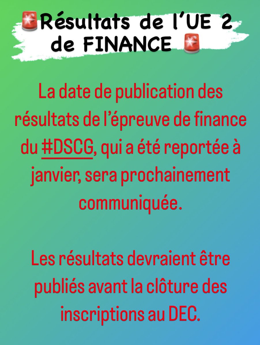 anedcs's tweet photo. 🚨Résultats de l’UE 2 de FINANCE du #DSCG #DSCG2022 #DSCGUE2 🚨 https://t.co/85GjQCApF2