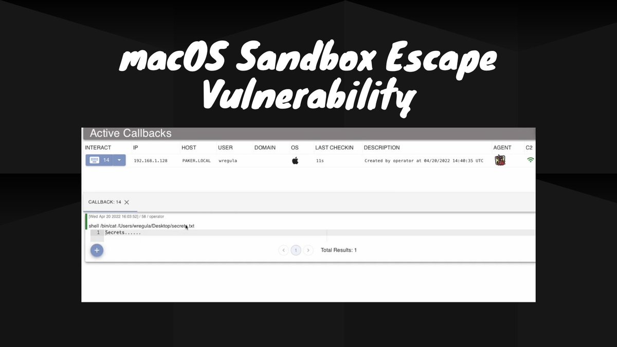 🔊 New blog post: macOS Sandbox Escape vulnerability via Terminal
wojciechregula.blog/post/macos-san…