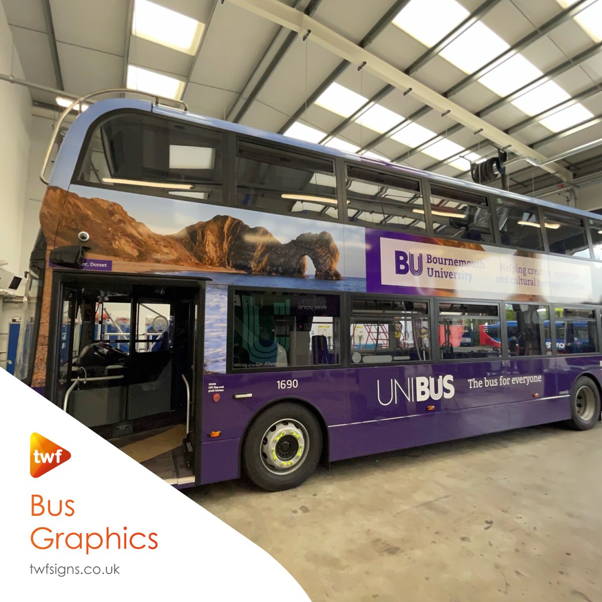TWF_Signs's tweet image. Can you guess the destination shown on the latest bus we wrapped for Bournemouth Uni.

TWF BUS GRAPHICS - a cost effective marketing opportunity for your business.
✅ Design✅ Print✅ Installation

GET IN TOUCH FOR A FREE QUOTE
🟠 Twfsigns.co.uk

#busgraphics #buswrap