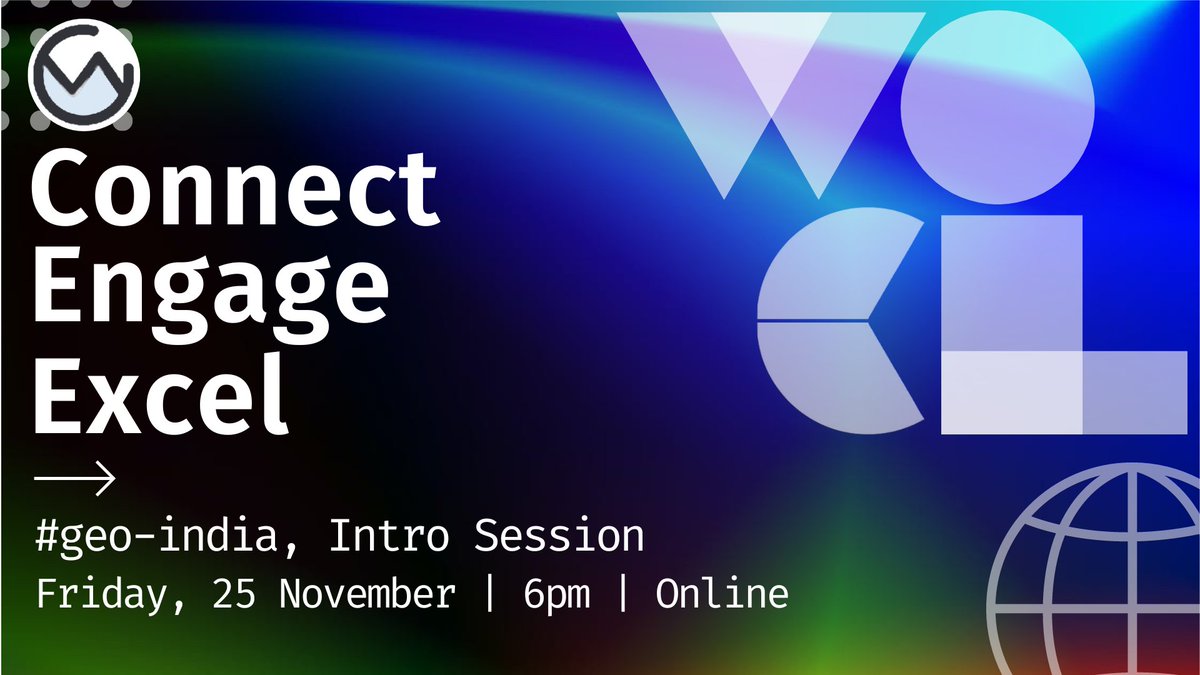 geoindia_wocl's tweet photo. Hello everyone. We're excited to bring out 2nd intro session for our community #geo-india, 6pm (IST) | Nov. 25, 2022. We're looking forward to meeting, you all &amp; leverage our community for bringing an impact through our skillsets. 
#COP27   #climatechange #climateaction #wocl https://t.co/21efdM4wvB