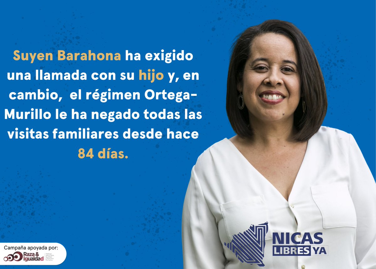 #NicasLibresYa 🇳🇮 ¡Libertad para Suyen Barahona!