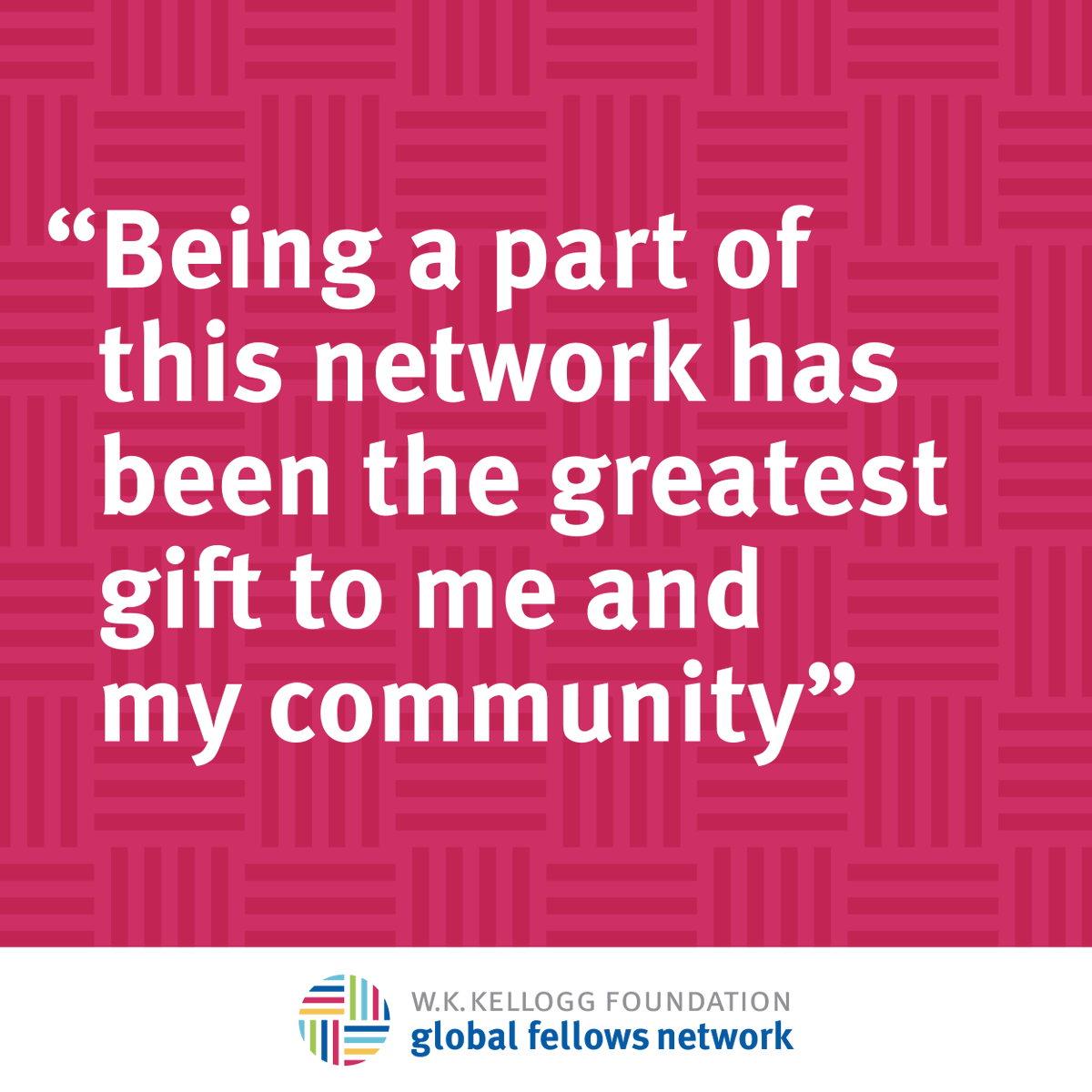 WK_Kellogg_Fdn's tweet photo. This week, we launched our Global Fellows Network. The network is committed to promoting connection, collaboration and action. See what the buzz is all about from some of our fellows.
https://t.co/WATJJnnr11
#HowWeLead #WKKFGFN https://t.co/6nQHRFtiLD