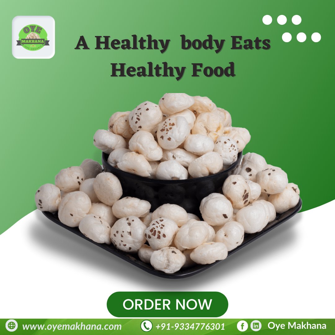 OMakhana's tweet photo. A Healthy Body Eats Healthy Food
Superfood makhana is rich in proteins and fiber and low in fat.
.
#stayfitwithmakhana #oyemakhana
:
Visit us: https://t.co/LdbXttKHbX
Call Now: +91-9334776301
:
#makhana #healthybite #fit #fitnessmotivation #fitness #weightloss #wieghtlossjourney https://t.co/Mr02LyCWkA
