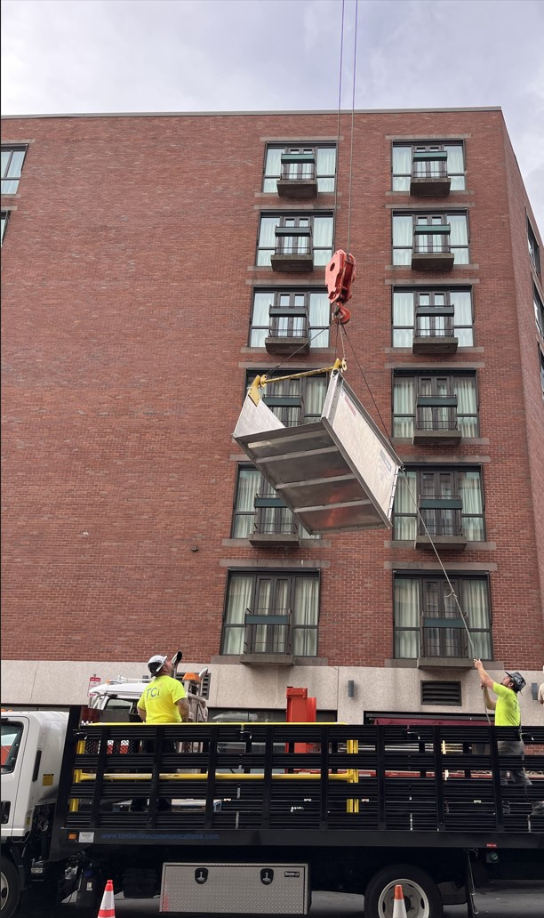 Weekend warriors out on a Sunday delivering and removing rooftop equipment for our client’s 5G upgrade. Great work by our team in our mission of #keepingyouconnected. #exceptionalnoexceptions #wirelessconstruction