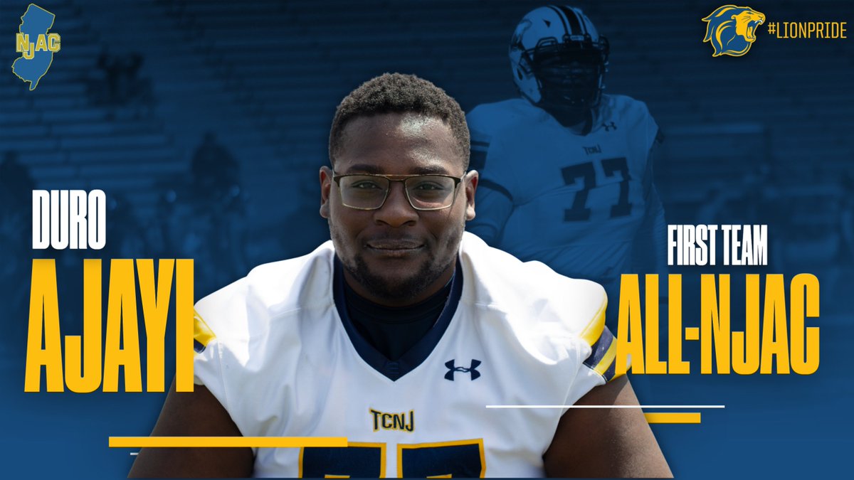 We put 9⃣ players on the All-NJAC Team, the most for the program since 2007! The list is headlined by our first-team selections - Duro, Thomas, and Nick!

#TCNJ #LionPride #d3fb #WGF #ForTheJersey