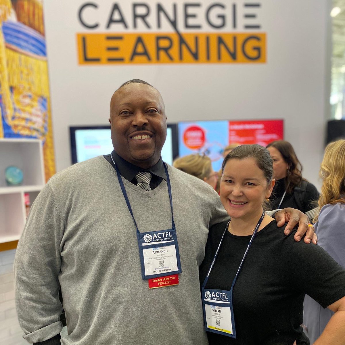carnegielearn's tweet image. Our favorite part of #ACTFL22 is getting to spend time with new and old friends who share our passion for teaching, languages, and teaching languages! 🧡

@actfl #languageislimitless