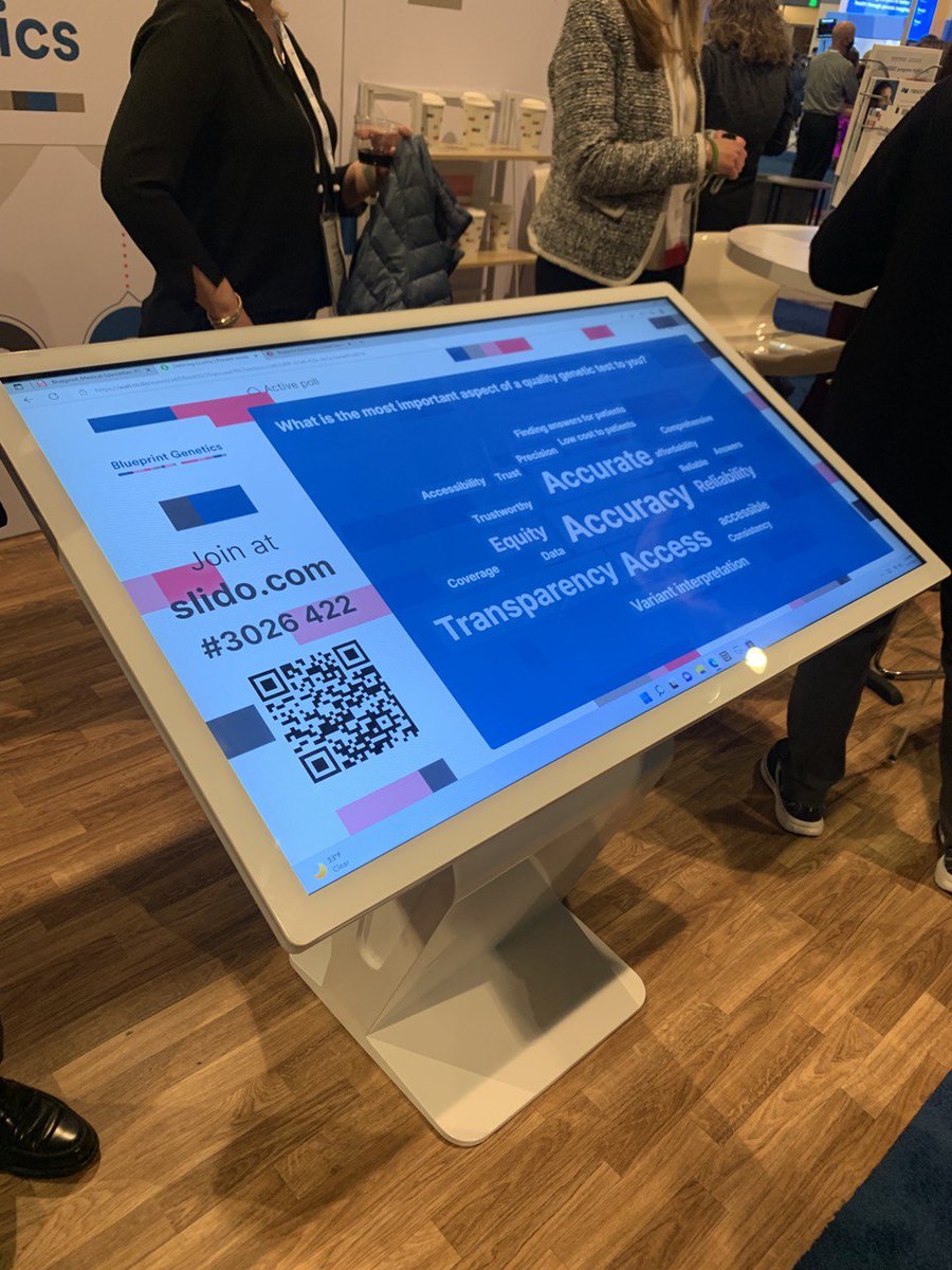 BpGenetics's tweet photo. Good morning from #NSGC22, the exhibit hall is officially open! Come by booth 223 to continue building a shared definition of quality #genetictesting. Check out the word cloud you all helped us build at the opening ceremony last night! #NSGC #genechat https://t.co/XKuJe4mstl