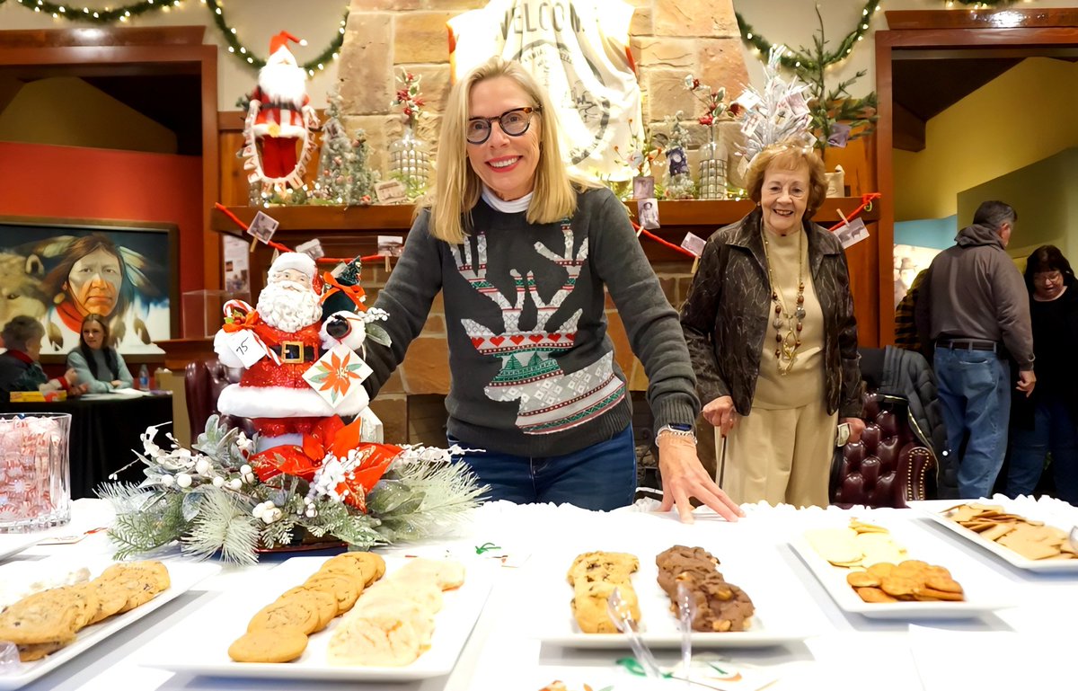 It's Holiday Bazaar time! Barbara Butner and all of our delightful volunteers have gathered to make your day Merry and Bright today. The Bazaar ends at 4pm, so please stop by for delicious baked goods, auction bidding, holiday shopping and friendship!