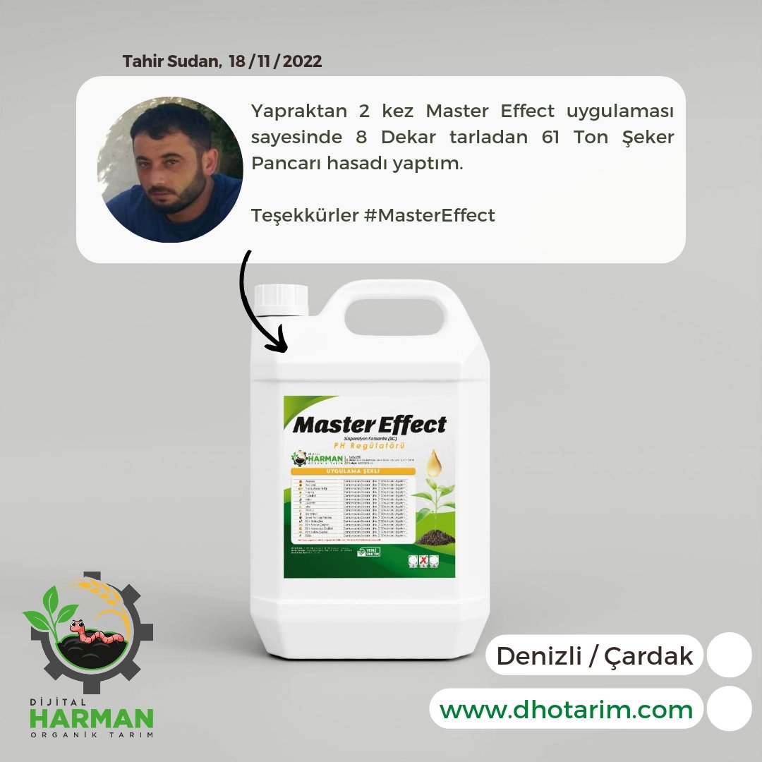 ☘ Yeni Nesil Mikrobiyal Gübre "Master Effect" ürünümüzün Şeker Pancarı uygulama sonuçlarını bizzat süper çiftçilerimiz bildiriyor. 

👨‍🌾 Tahir Sudan
📍 Denizli / Çardak
🥔 Şeker Pancarı 
ℹ Yaprak Uygulaması 

🔖 Yorumu sizlere bırakıyoruz. 

#agro #bitkibesleme #organiktarım