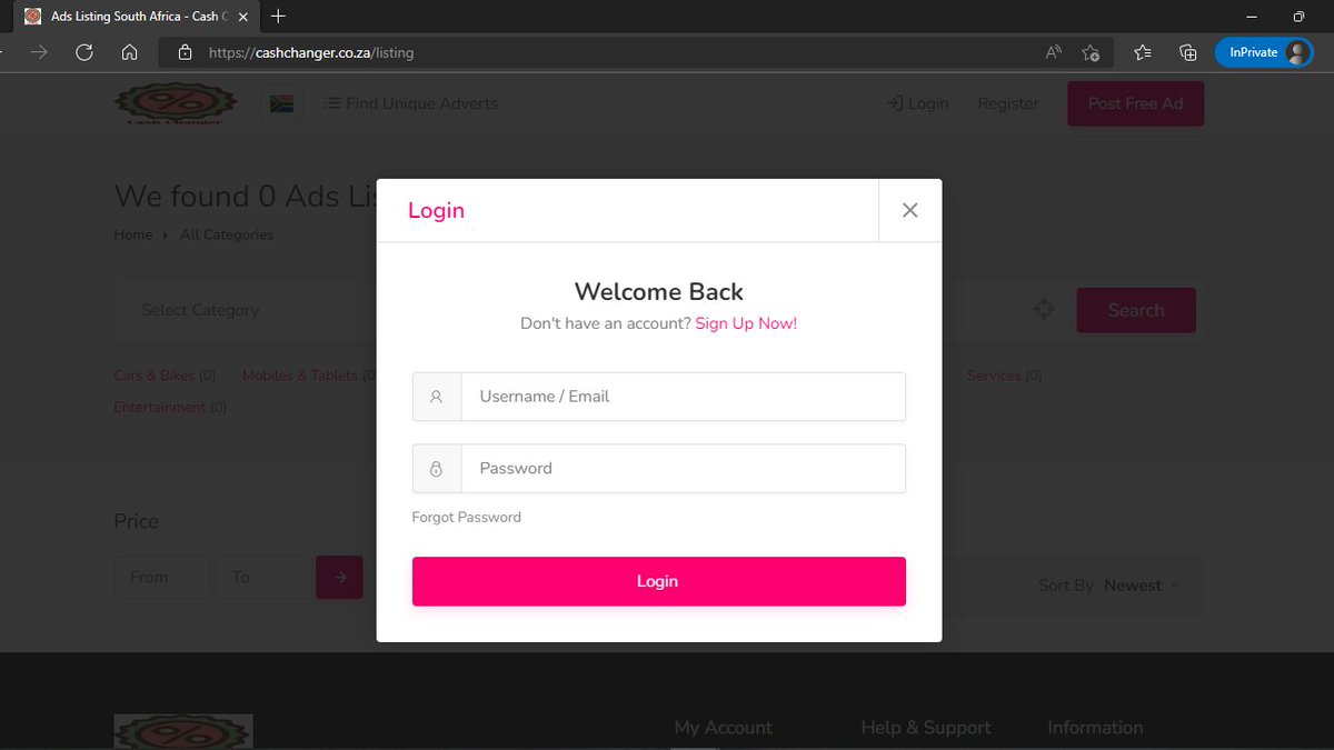 Cash_Changer's tweet image. cashchanger.co.za Cash changer. Sell almost anything here property, cars, electronics, jobs etc just to name a few. Simplest, Quickest way to sell classifieds adverts. #Sell #Buy #advertisement #properties #Sales #adverts. Check it out! Start using cash changer to sell.