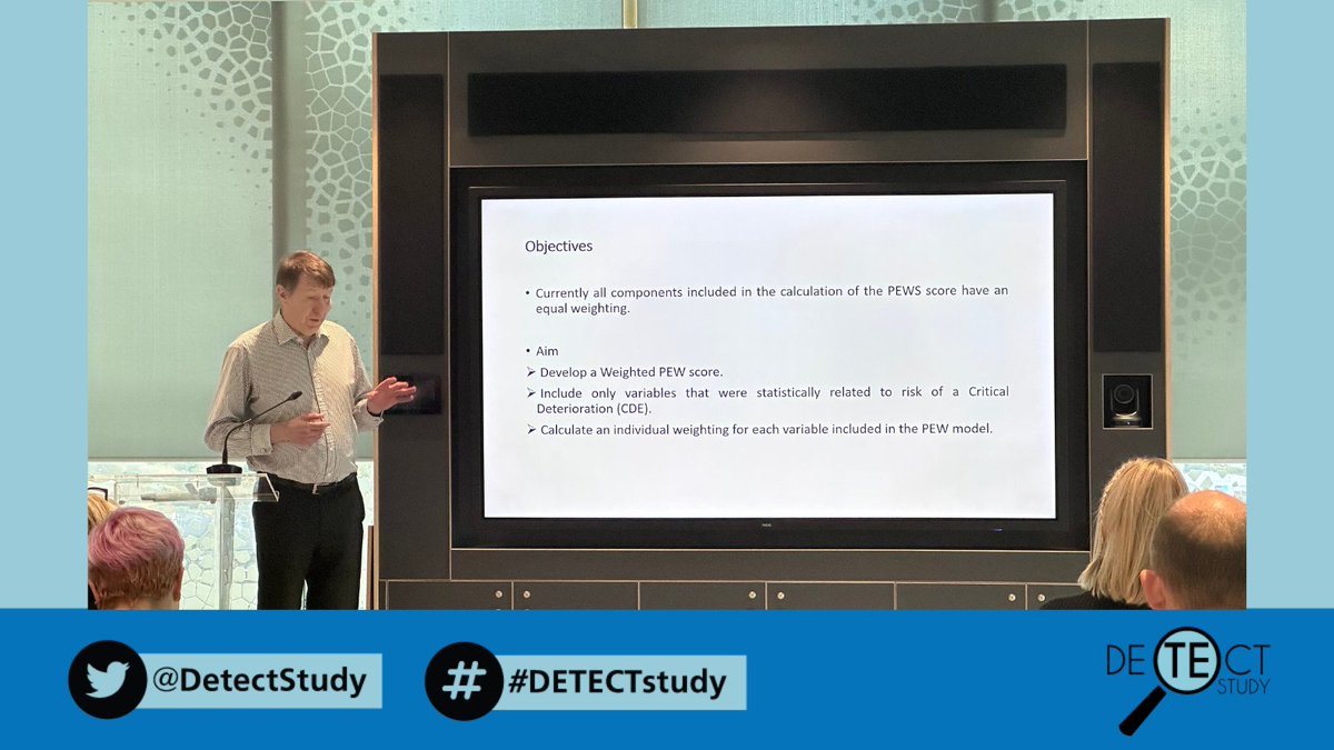 Dr Steven Lane is up next! He has presented his findings about the evaluation of clinical utility of Careflow Vitals and the modelling of data to improve age-specific PEWS risk models as part of the #DETECTstudy.