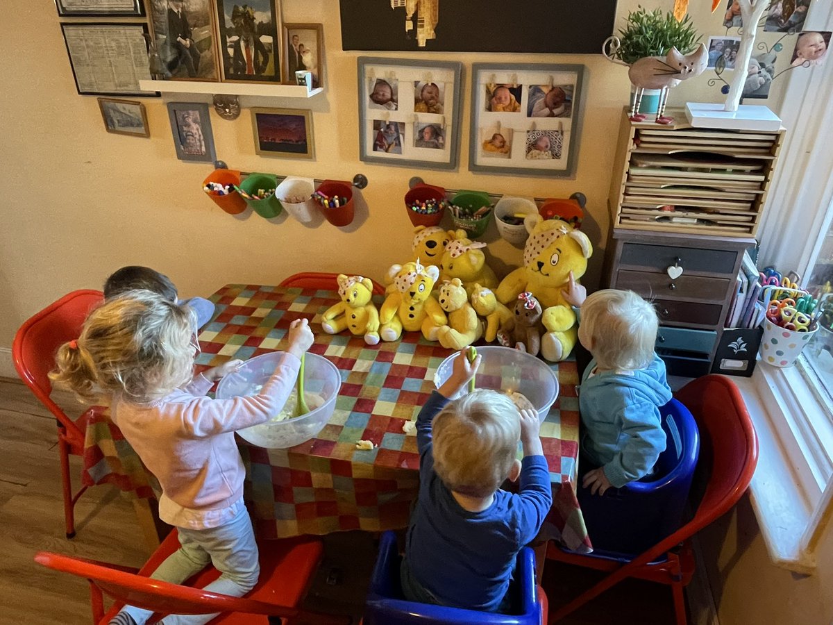 Time to make some Pudsey Bear cakes!! #Childminding #ChildrenInNeed2022 .