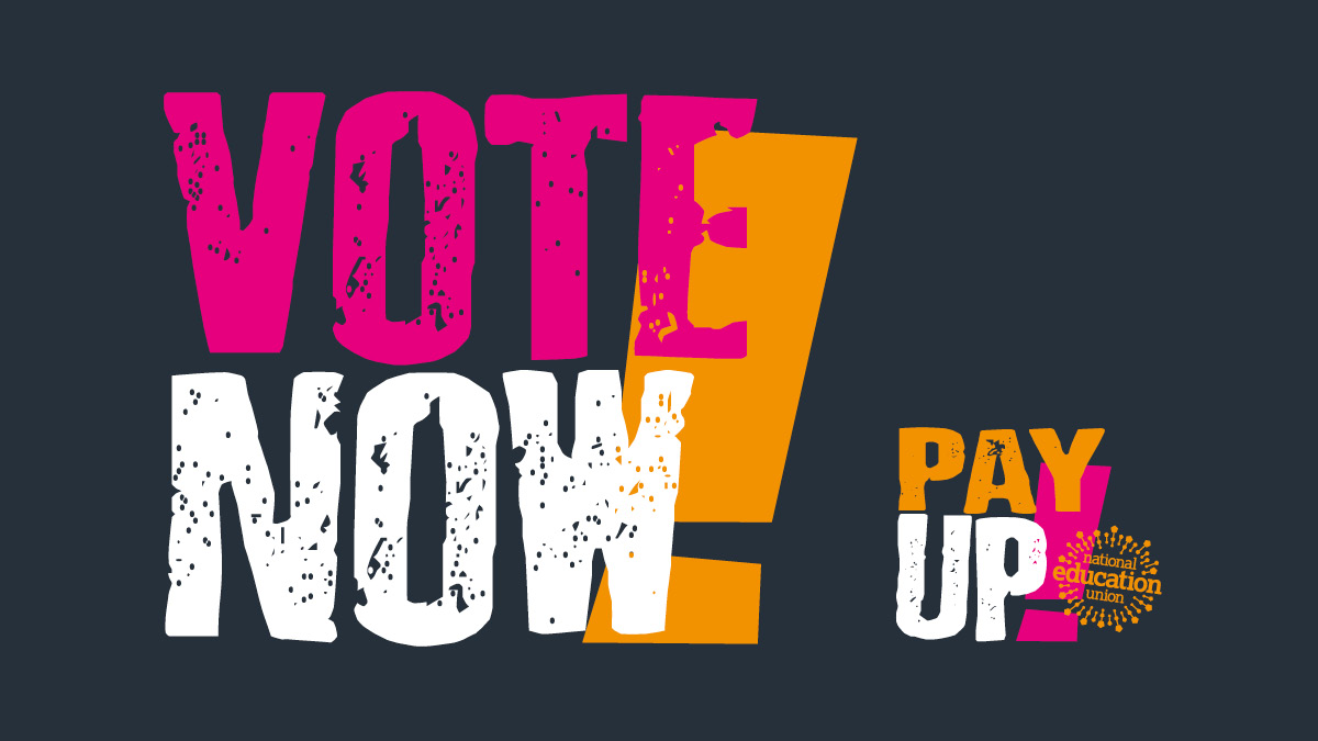 NEUnion's tweet photo. Teachers and support staff are facing the worst cost-of-living crisis in a generation.    Amidst this, the value of their pay is still going down. The NEU is fighting for a fully funded pay rise. Vote NOW in the formal ballot. Post your vote today. #PayUp! #EducatorsDeserveBetter https://t.co/f5ckXdE2ZE