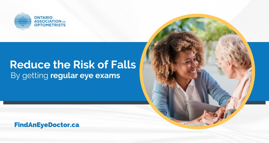 Approximately 45% of individuals over age 80 fall every year. Reduce the risk of falls by getting a yearly eye exam with an Optometrist. Visit FindAnEyeDoctor.ca and book an eye exam near you today. #FallPreventionMonth