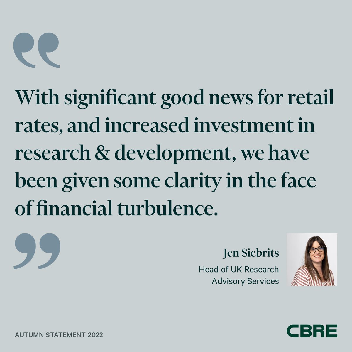 Jen Siebrits uncovers some key points in Yesterday’s Autumn Statement 2022 and discusses how they will affect the real estate market. cbre.co/3TNdFcG