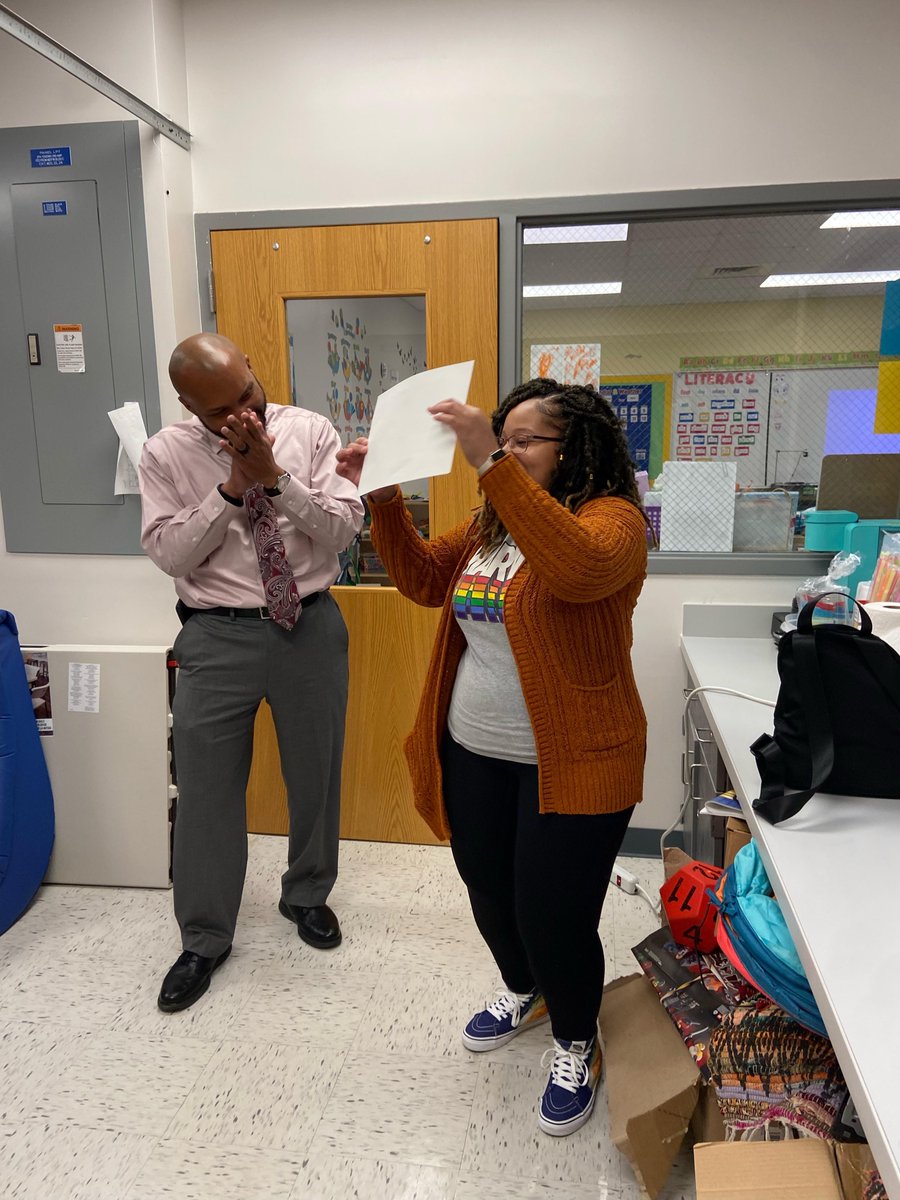 We love a good victory dance☺️. Please join us with congratulating Ms. Jenae Martin for becoming the DPS  Exceptional Children IA of the month. Eagles Fly! #dpsnc #durhamelem #enovalleyelementary