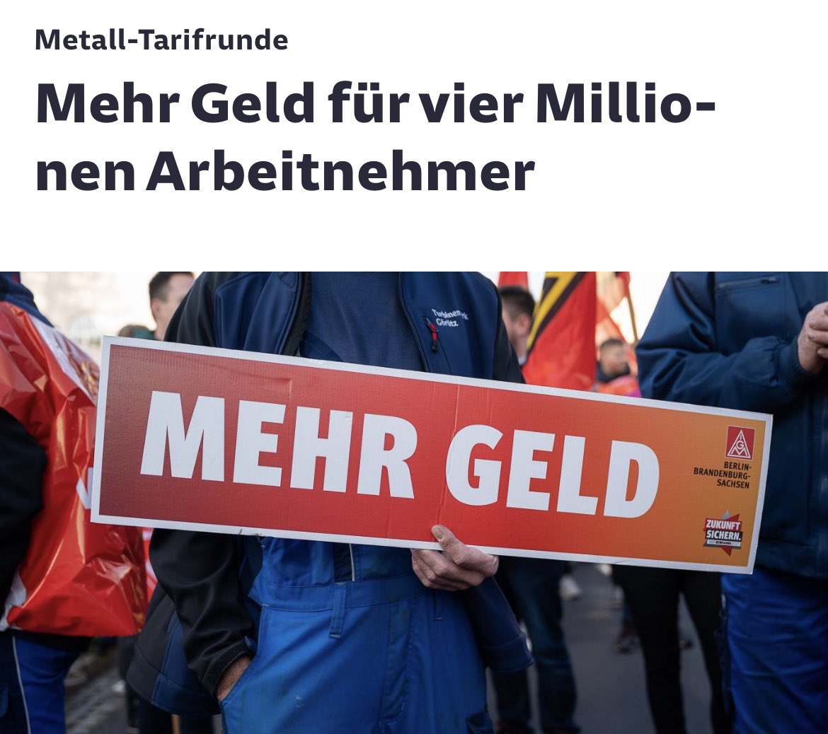 Hagelueken's tweet photo. Die größte deutsche Industrie einigt sich trotz Energiekrise und #Inflation auf deutlich mehr Lohn. Alle Hintergründe hier
https://t.co/0GEbOcLSi3 #TRME #TRME22 #Metallbranche https://t.co/0N8rB8Yy8t