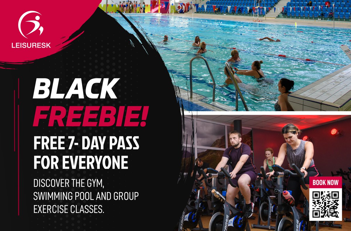⚫Don't forget to grab your Black Freebie!

We are offering everyone a FREE 7-Day pass to enjoy the gym, swimming pool and group exercise classes at Grantham and Stamford Leisure Centres. Ends 30th November.

#fitnessgoals #fitnessmotivation #fitness #blackfriday #blackfriday2022