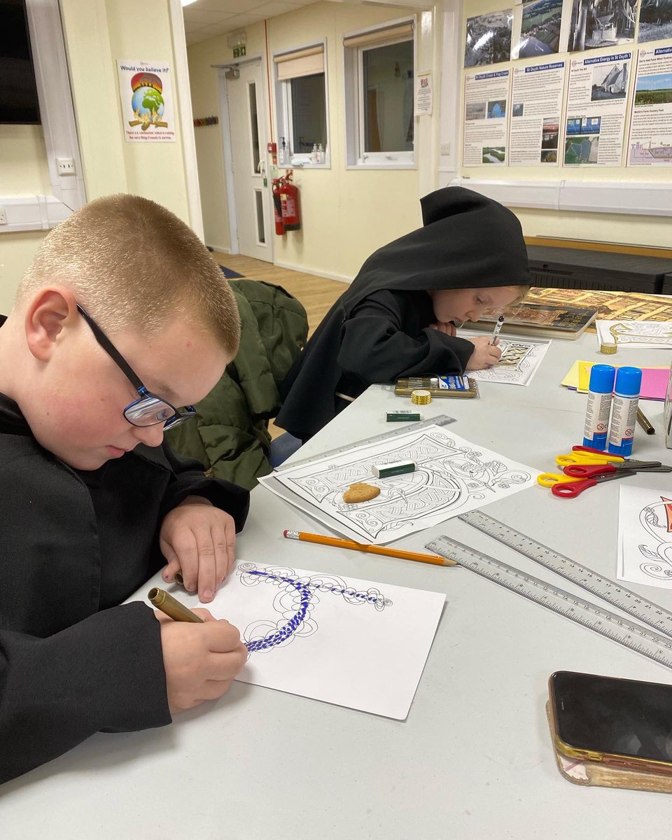 StOsythEdCentre's tweet photo. Welcome to the St Osyth Priory scriptorium where we’ve been making our own illuminated manuscripts with Ravens School history club!
If you’re a teacher with an extracurricular idea get in touch! Email: admin@prioryeducationcentre.co.uk
#stosythpriory #stosyth #essex #heritage https://t.co/UFp6AeMZFX