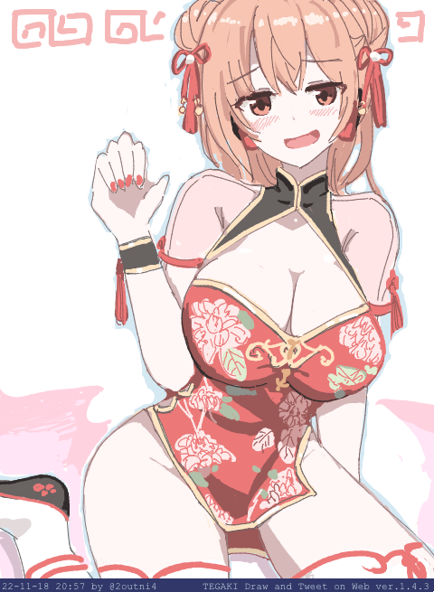 「こんばんはチャイナコス 美々津あさひ #駅メモファンアート #tegaki_dt」|24のイラスト