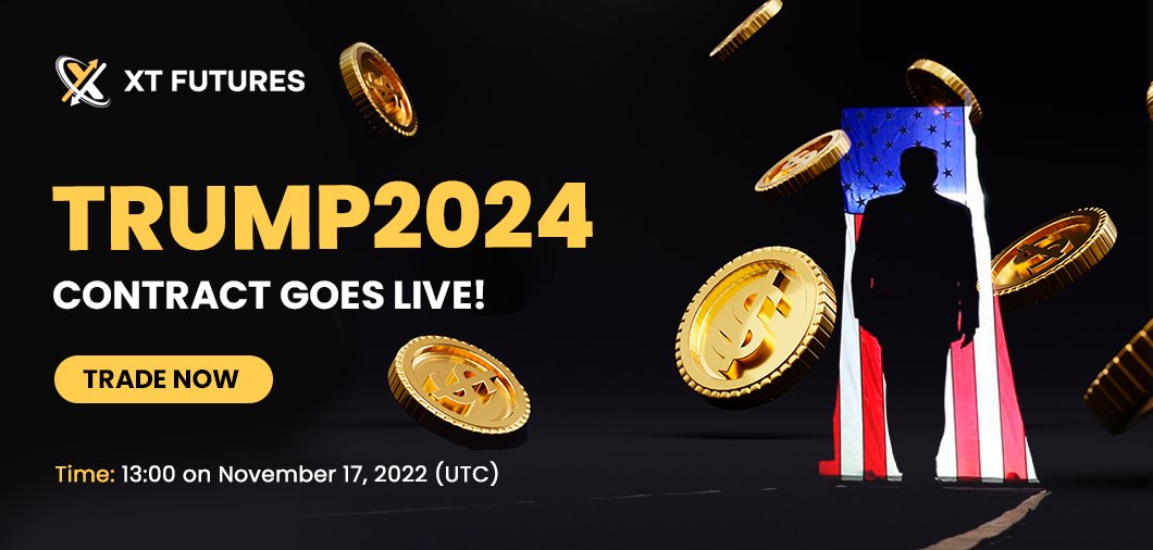 TRUMP2024 Contract Goes Live!🥳

XT.COM Announcement on Launching TRUMP2024 Prediction Market!😎

💰Trade on: futures.xt.com/contract/u_bas…

👉Details: xtsupport.zendesk.com/hc/en-us/artic…

#Trump2024 #Futures #XT_Futures #XT #XTers