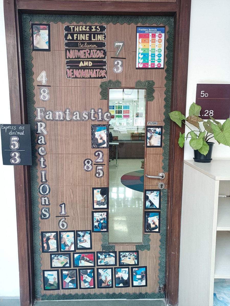 Year5_TBS's tweet photo. A sneak peak from the Year 5 corridor! @TBS_Delhi

@_aditigandhi_ @TriptiWilson
@schravani

#learningisfun #ks2 #year5 #theroomofmanycolours #fractions #earthandspace https://t.co/5hduOwA2XQ