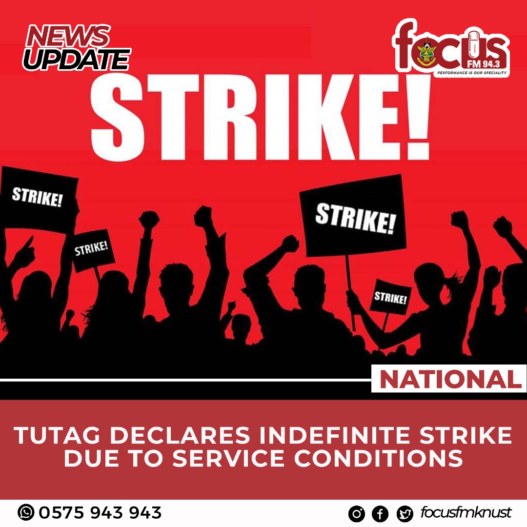 knustfocusfm's tweet photo. The Technical University Teachers Association of Ghana (TUTAG) has declared an indefinite strike action due to concerns about working conditions.
READ MORE: https://t.co/4c6VCN6qAN
#TUTAG
#KNUST
#FocusFm https://t.co/qeyYDN6BST