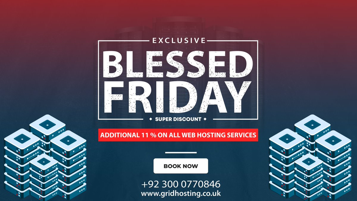 gridhostingpak's tweet photo. Additional 11% off for 12 Days (19-30 Nov)
On All Web Hosting Services
For Details, please visit our website.
https://t.co/XHrdXeko9p
#webhostingcompany #webhostingservices #webhostingprovider #webhostingwordpress #resellerhosting #wordpresshosting #vps
#gridhosting https://t.co/jdQPWGSahH
