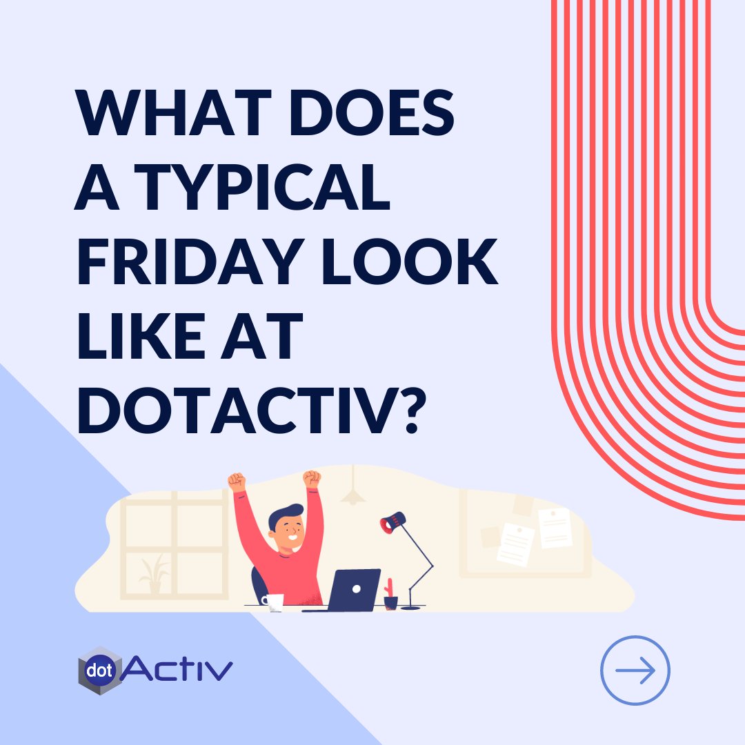 DotactivGroup's tweet image. Fridays at DotActiv are all about finishing the week strong so we can enjoy our weekend, knowing we’ve done our best. 😀

Read more about what we get up to on a typical Friday, on our blog, hubs.ly/Q01sF3cs0!

#readmore #culture #cultureblog #friday #help #dotactiv #support