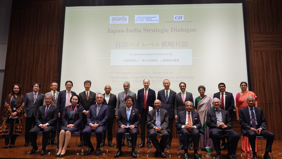 Ananta Aspen Centre (@anantaaspen) on Twitter photo <a href="/AnantaAspen/">Ananta Aspen Centre</a> & <a href="/SPF_PR/">笹川平和財団 Sasakawa Peace Foundation</a> convened the #Japan-#India #Strategic #Dialogue in #Tokyo in Nov. With the goal of strengthening #strategic #relationships. The discussion centered on #global interdependence, the current state of play in #IndiaJapan & #economic development. <a href="/AnantaAspen/">Ananta Aspen Centre</a> & <a href="/SPF_PR/">笹川平和財団 Sasakawa Peace Foundation</a> convened the #Japan-#India #Strategic #Dialogue in #Tokyo in Nov. With the goal of strengthening #strategic #relationships. The discussion centered on #global interdependence, the current state of play in #IndiaJapan & #economic development.