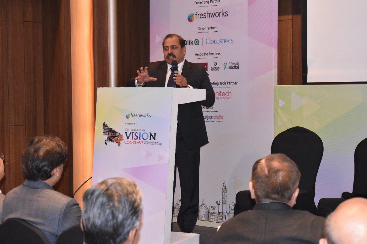 upeidaofficial's tweet photo. Chief Nodal Officer of #UPDIC, ACM(Retd) RKS Bhadauria in his Inaugural address during #ETconclave emphasized the Immense Prowess of the Defence and Aerospace Domain towards achieving UP Govt’s vision of a $ 1 trillion economy by 2027 is indisputable.
@CMOfficeUP @ET_Government https://t.co/YYAlxGkWvL