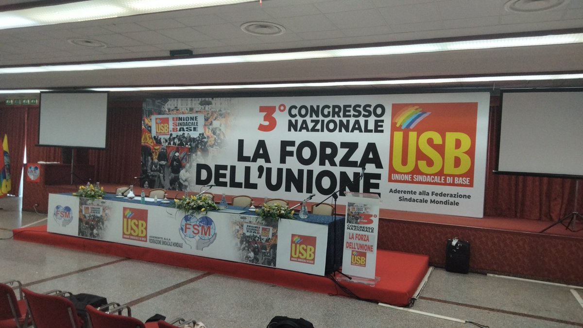 Tra poco si comincia. Eccoci arrivati al 3o Congresso Nazionale di <a href="/usbsindacato/">USB Sindacato</a>