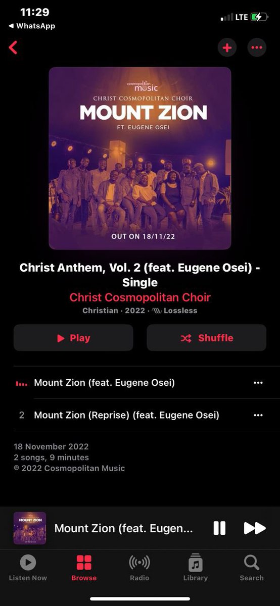 IamQwesi21's tweet photo. Christ Cosmopolitan Choir 🥰💞@cosmochoir drops the audio version for MOUNT ZION which features Eugene Osei @eugene_osei at 12PM (GMT). More Love, More Grace, More Fire! 
#CCIMountZion https://t.co/8vXC0xII0j