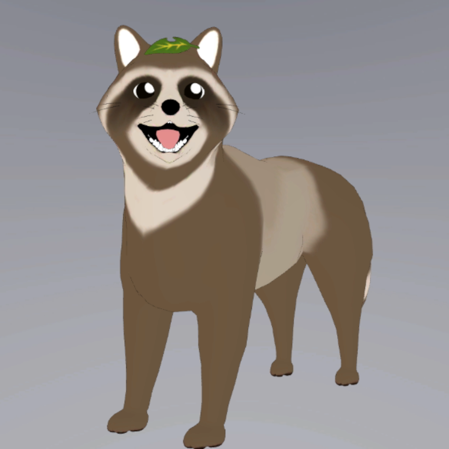 ConcreteboxS's tweet photo. タヌキのほうはこんな感じ！
The raccoon dog looks like this!
 #vtuber素材 #配信素材 #配信用アバター #3Dアバター #3Davatar #Tanuki #Racoondog #animalavatar https://t.co/USzQSADcix