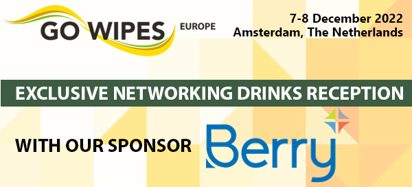 GO_Wipes's tweet photo. Join us at GO Wipes 2022 where we've put together an unmissable networking drinks reception in conjunction with our sponsor, Berry.

BOOK your tickets today https://t.co/WyL86VrPaS https://t.co/BigJeKcWkl
