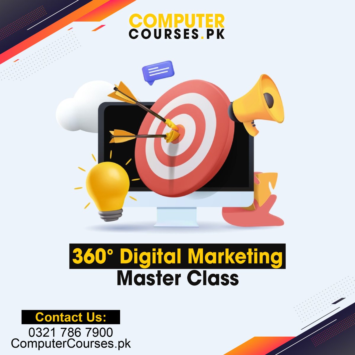 computercours10's tweet image. At 360 Digital Idea, you can get customizable and affordable ad services according to your business.
We become an extension of your team.
🌐 For more info: computercourses.pk
🆑0321-7867900
#PPC #Digitalmarketing #professionaltraining #lahore #Contactus #digitalmarketing