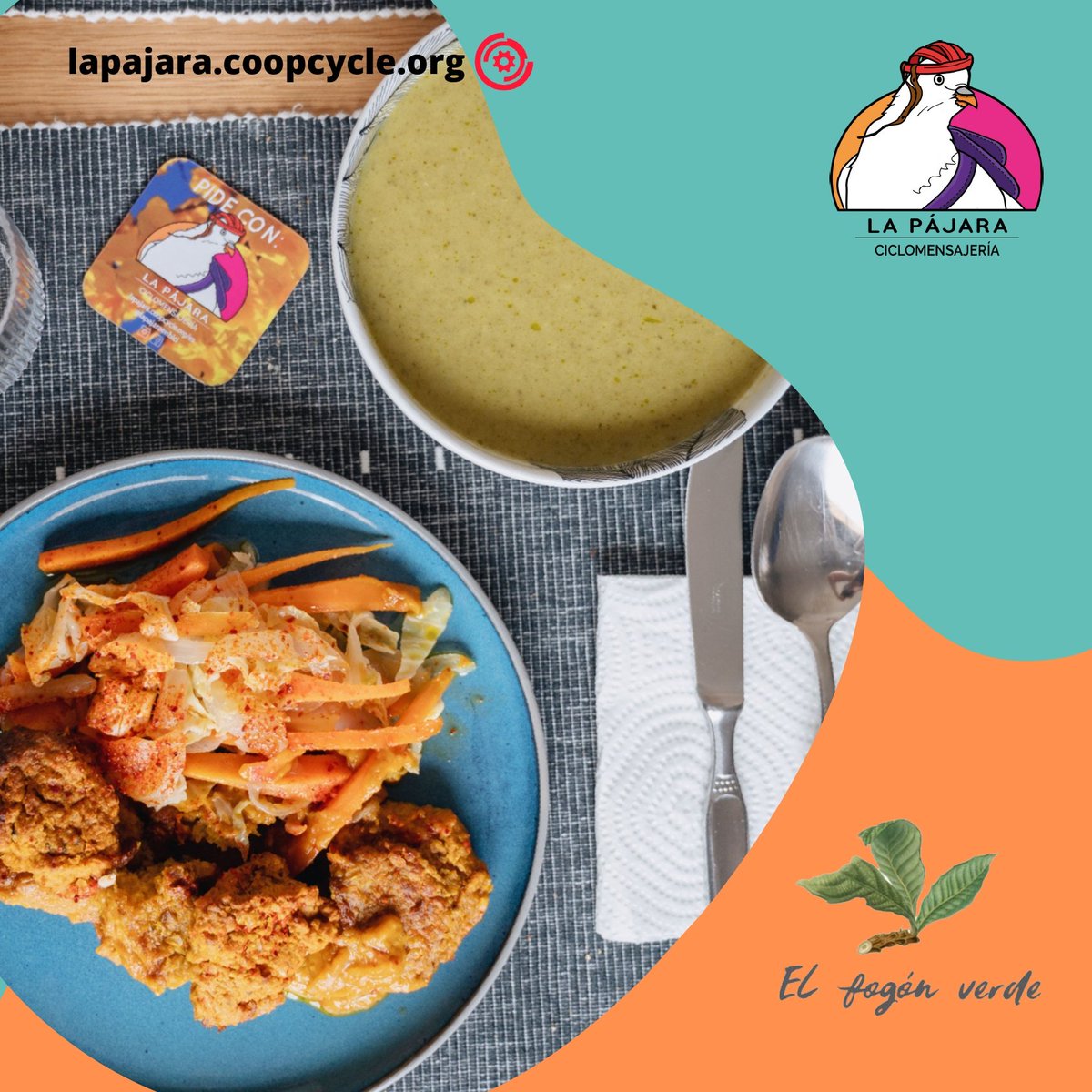 lapajaraenbici's tweet photo. ¿No te apetece cocinar hoy? Estás en la oficina?
Recuerda que tenemos varias opciones de menú para la semana y mucho más entre nuestros restaurantes colaboradores. 🚲🐦🥗🍔
Pide en:
https://t.co/3YQ3m4v9yS
#foodelivery #comidaincreible #mejorenbici #Local #Cooperative #coopcycle https://t.co/kd0xH2KsK3