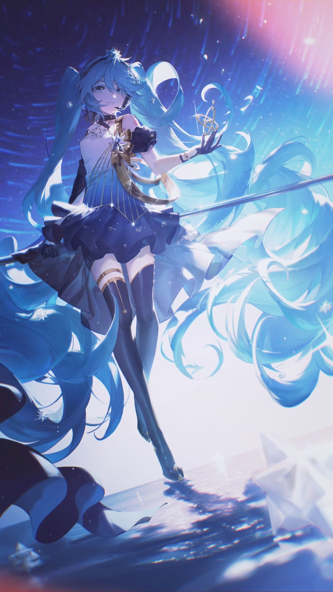 初音ミク「Polaris #初音ミク #女の子  」|KonYa666のイラスト