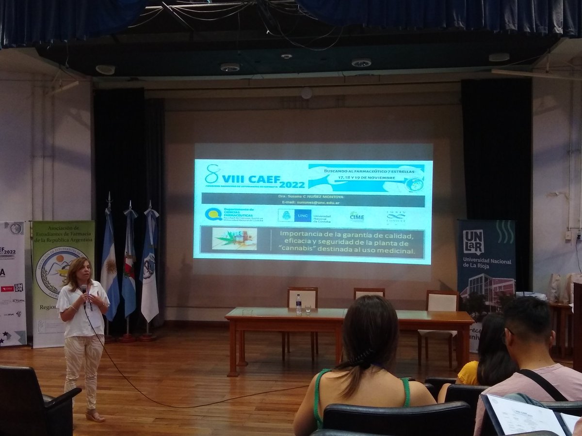 "Importancia de la garantía de calidad, eficacia y seguridad de la planta de cannabis destinada al uso medicinal."
VIII Congreso Argentino de Estudiantes de Farmacia
<a href="/AEFRAoficial/">AEFRA</a> 
<a href="/unlaroficial/">UNLaR Oficial</a>