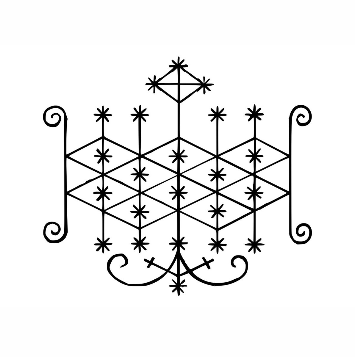 bayakou_'s tweet photo. Did you know that the vèvè of Ogou (see second slide), spirit or God of war in Haitian Vodou, is the totem of both the emperors and kings that have followed Abiodun, King of the Oyo people of Nigeria? https://t.co/nrVr6LqHGd