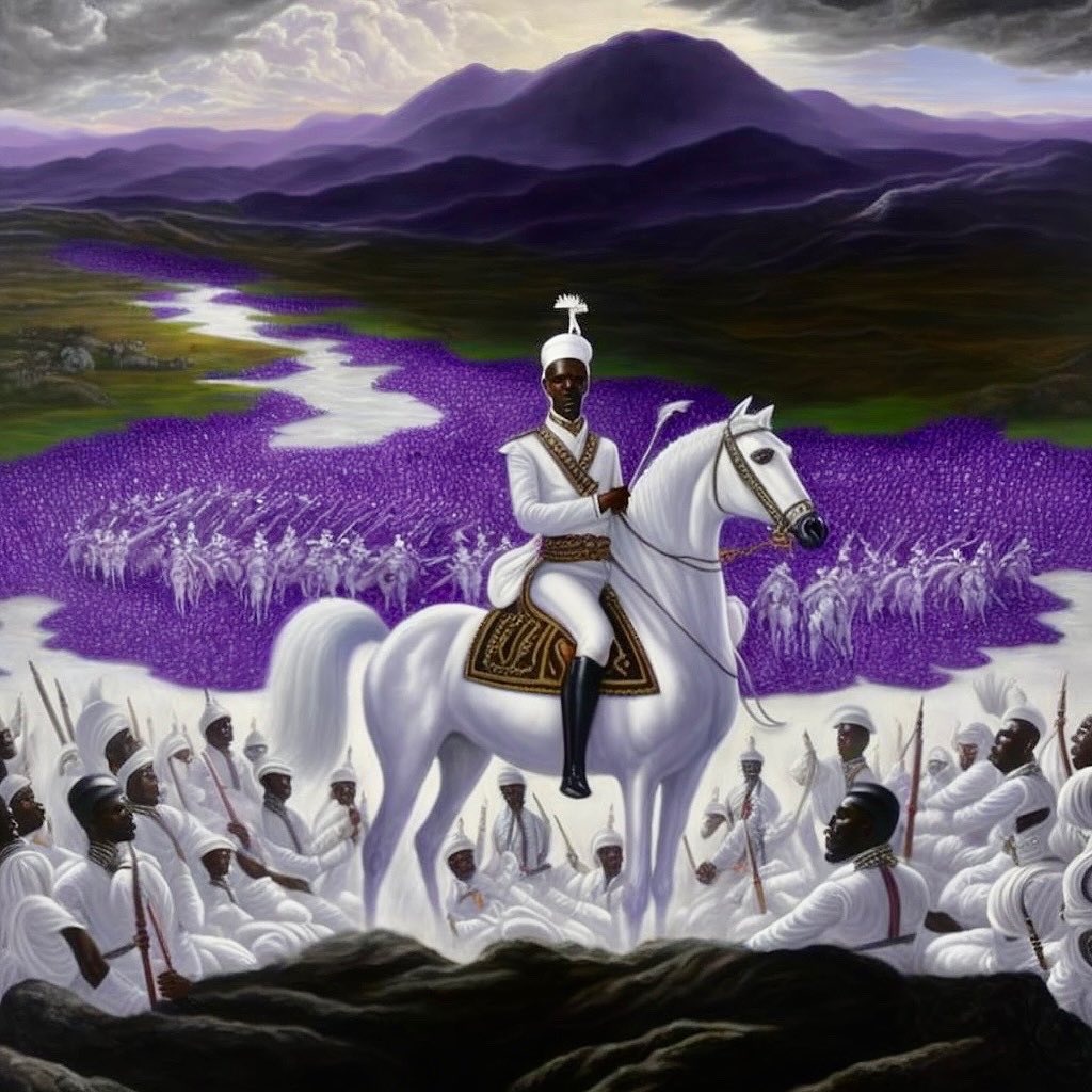 bayakou_'s tweet photo. Did you know that the vèvè of Ogou (see second slide), spirit or God of war in Haitian Vodou, is the totem of both the emperors and kings that have followed Abiodun, King of the Oyo people of Nigeria? https://t.co/nrVr6LqHGd