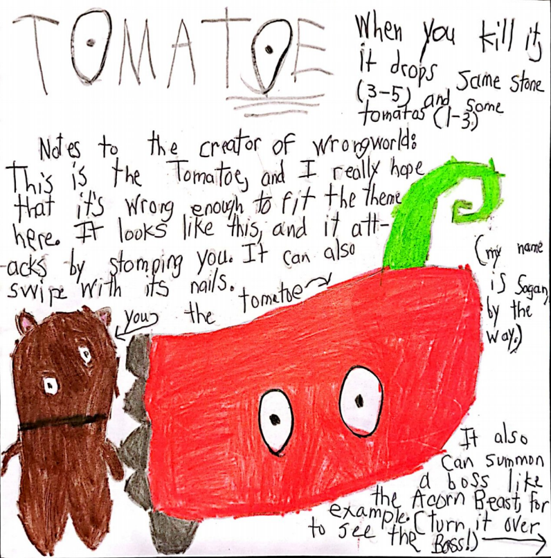 SludjGames's tweet photo. I absolutely love receiving ideas for Wrongworld beasties (thanks, Sagan!). It's just a shame I can't add them all!

I present to you: The TomaTOE, a fearsome tomato-y foot beast! Stomp stomp! Amazing :) https://t.co/GDA5rFJ4TJ