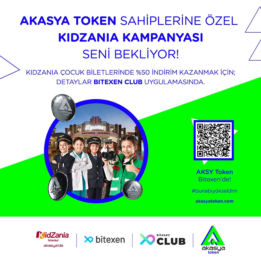 AkasyaToken's tweet photo. Akasya Token sahiplerine özel Kidzania kampanyası seni bekliyor!

100 Tokeni 2 hafta kilitleyen Akasya Token sahipleri, Kidzania’da %50 indirim hakkı kazanıyor.
 
Detaylar Bitexen Club uygulamasında.

#BunaBiYükseldim #Akasya #AkasyaToken #Bitexen #bitexenclub #kidzania https://t.co/mCALEpNUS1