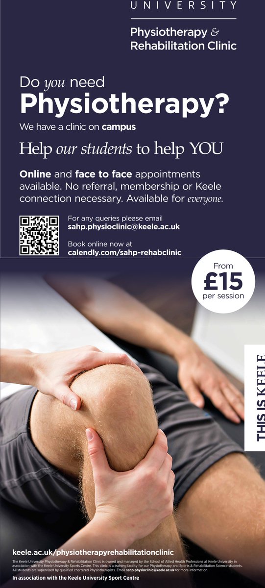 Keele University Physio & Rehab Clinic tweet media