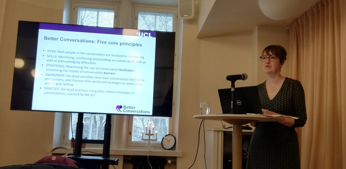 AstaTuo's tweet photo. What a pleasure to listen to @BCAphasia talk about BCA Suomi! Thank you @afasiankuntout1 for organising this seminar 🤩 #aphasia #conversation https://t.co/YhPJKvpCaa