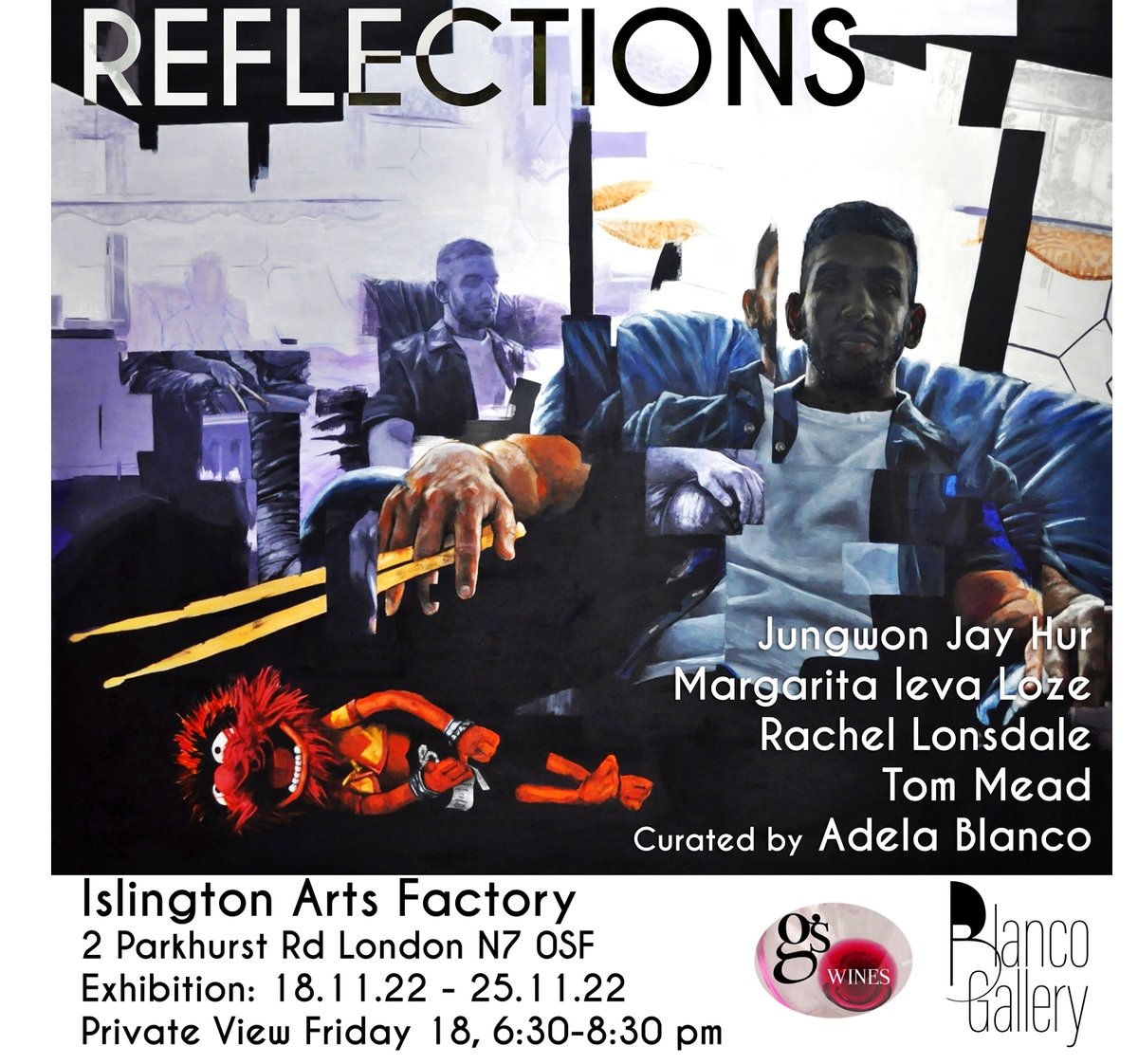 We'll be serving a selection of quality #Italian #wines at REFLECTIONS #Exhibition PV from 6PM <a href="/IAFholloway/">IslingtonArtsFactory</a>  18 NOV (show runs till 25 NOV) #Artists Rachel Lonsdale, TOM MEAD (<a href="/SkyArts/">Sky Arts Awards</a>
 #Portrait #Artist 2019 finalist), Margarita I Loze &amp; Jungwon Jay Hur, curated by ADELA BLANCO