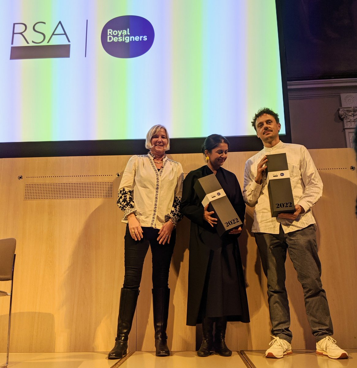Could've never imagined 19yrs (!)ago when I first arrived in UK <a href="/RCA/">Royal College of Art</a> from Ahmedabad that this might be possible. Beyond grateful to receive the Royal Designer for Industry Award with <a href="/jonardern/">Jon Ardern</a> for our practice <a href="/Superflux/">Superflux</a> ❤️ Thanks 🙏🏽 <a href="/theRDIfaculty/">Royal Designers for Industry (RDI)</a> <a href="/theRSAorg/">The RSA</a> #speculativedesign