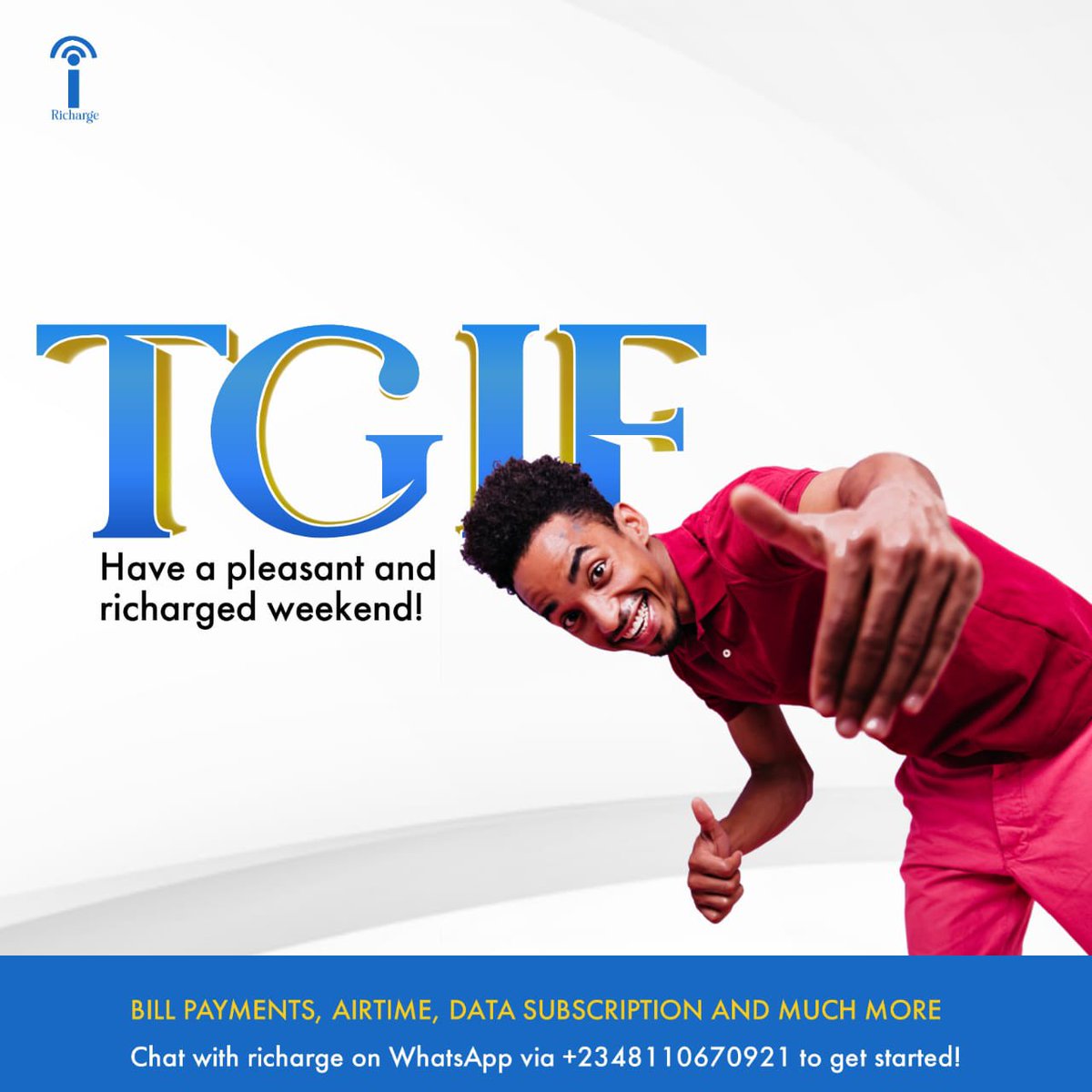 richargehelp's tweet photo. Today is friday
Enjoy a Richarged weekend.
All bills covered. https://t.co/0EtWCl8nXv