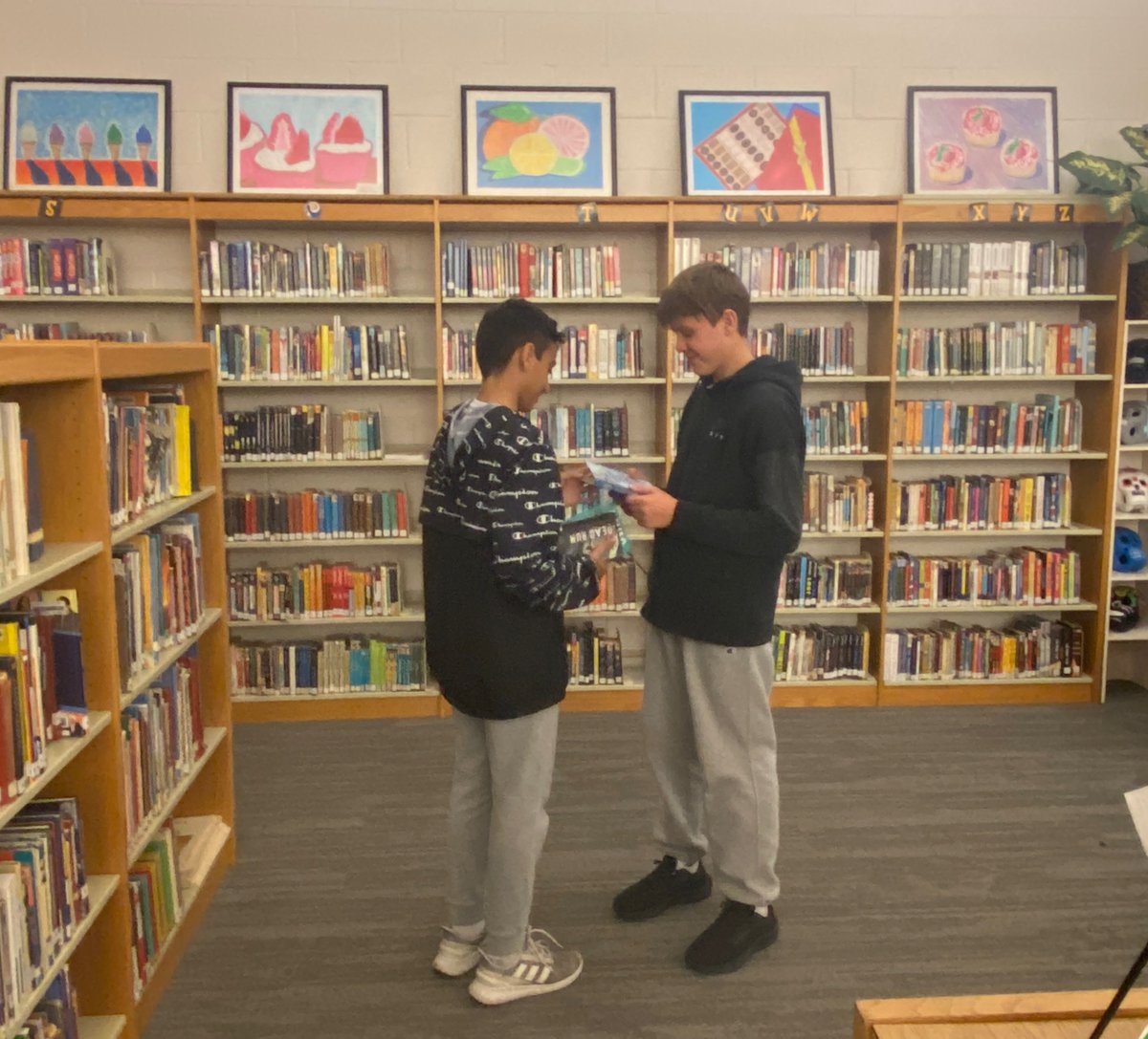 The Conrady Media Center: Where friends get together and recommend good books for weekend reading.